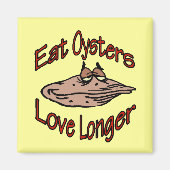 Eat Oysters Love Longer Magneet (Voorkant)