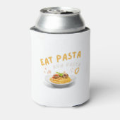 Eat Pasta Run Fasta-Spaghetti-Food-Funny Blikjeskoeler (Blikje Achterkant)