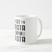 Eat Pasta Swim Fasta Swimmer Koffiemok (Voorkant rechts)