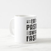 Eat Pasta Swim Fasta Swimmer Koffiemok (Voorkant links)