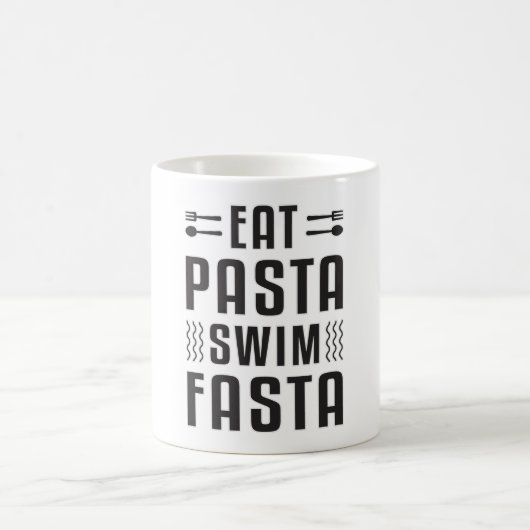 Eat Pasta Swim Fasta Swimmer Koffiemok (Center)