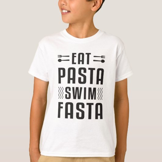 Eat Pasta Swim Fasta Swimmer T-shirt (Voorkant)