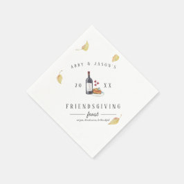 Eat Pie, Drink Wine, wees dankbaar | THANKSGIVING Servet