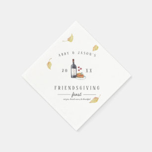 Eat Pie, Drink Wine, wees dankbaar   THANKSGIVING Servet