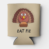 Eat Pie met Thanksgiving Turkije Blikjeskoeler (Voorkant)