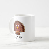 Eat Pie met Thanksgiving Turkije Koffiemok (Voorkant links)
