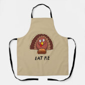 Eat Pie met Thanksgiving Turkije Schort (Voorkant)