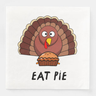 Eat Pie met Thanksgiving Turkije Servet