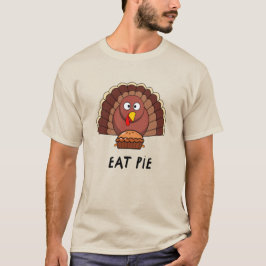 Eat Pie met Thanksgiving Turkije T-shirt