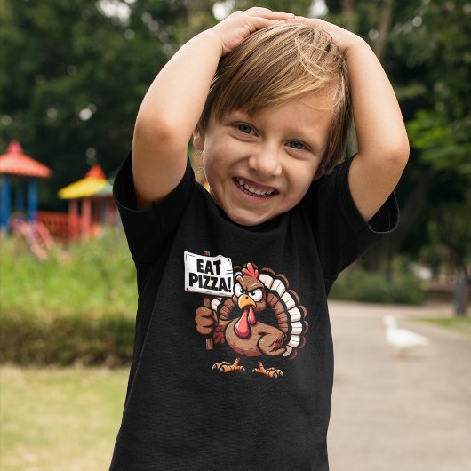 Eat Pizza, Fun Thanksgiving turkey T-shirt