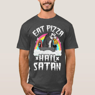 Eat Pizza Hail Satan Opossum Punk Band Death Metal T-shirt