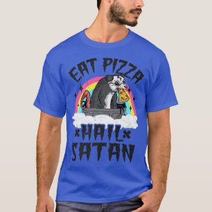 Eat Pizza Hail Satan Opossum Punk Band Death Metal T-shirt