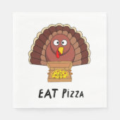 Eat Pizza met Thanksgiving Turkije Servet