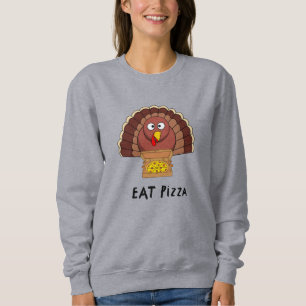Eat Pizza met Thanksgiving Turkije Trui