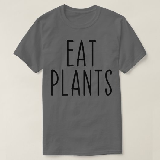 Eat Planten Plant based Vegan Vegetarian Funny Vin T-shirt (Design voorkant)