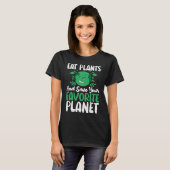 Eat Plants And Support Earths Day Save Planet T-shirt (Voorkant volledig)