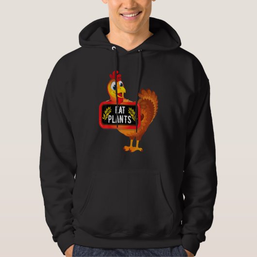 Eat Plants Vegan Vegetarian Turkey Thanksgiving_2 Hoodie (Voorkant)