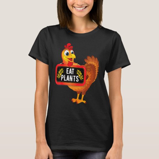 Eat Plants Vegan Vegetarian Turkey Thanksgiving T-shirt (Voorkant)