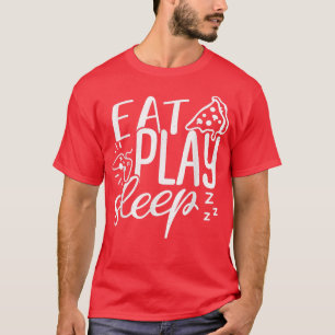 Eat Play Herhaling van videospelspeler game PC T-shirt
