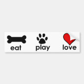 Eat.Play.Love. Bumpersticker (Voorkant)