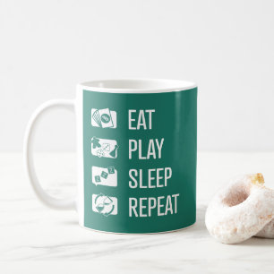 Eat-Play-Slaap-Repeate Board Games White Art Mok