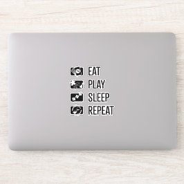 Eat-Play-Sleep-Repeat Board Games Vinyl Sticker