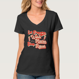 Eat Popcorn Watch Movies Slaap Popcorn T-shirt