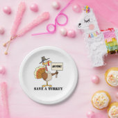 Eat Pork Save a Turkey Papieren Bordje (Feest)