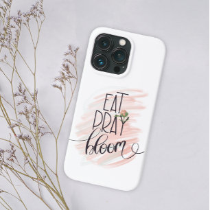 Eat Pray Bloom Pink Rose Monogram Naam Case-Mate iPhone Case