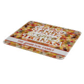 Eat Pray Geef Bedankt Herfst Thanksgiving Typograf Snijplank (Hoek)