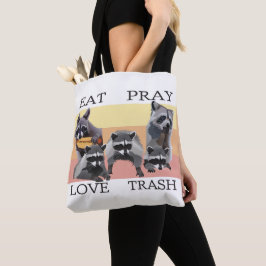 EAT PRAY LOVE TRASH TOTE BAG