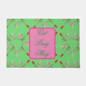 Eat Pray Slay Pink Flamingo Flamingos Palm Deurmat (Voorkant)