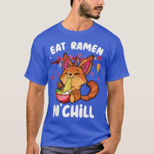 Eat ramen N'chill main coon ramen cat kawaii T-shirt