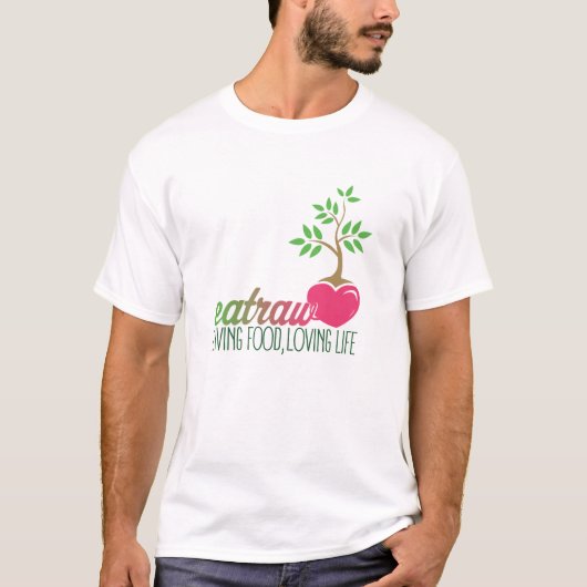 Eat Raw, levenslange levenskwaliteit T-shirt (Voorkant)