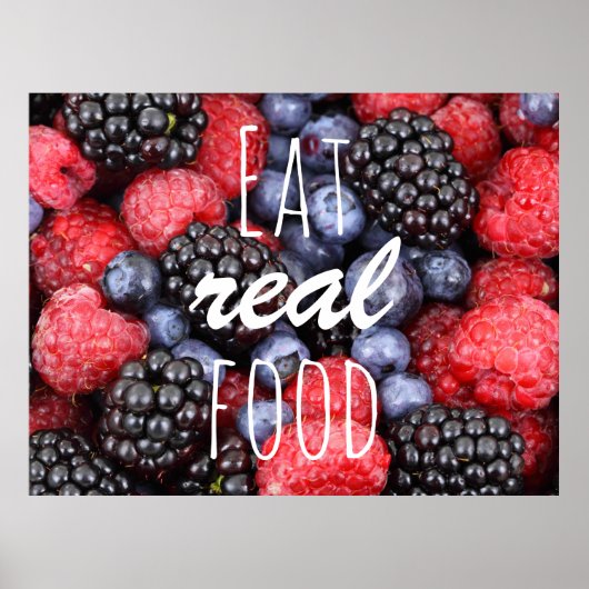 Eat Real Food / Berries Foto Poster (Voorkant)