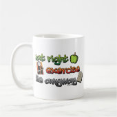 EAT RECHT, OEFENEN, toch sterven Koffiemok (Links)