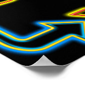 Eat Retro Neon Sign Art Poster (Hoek)