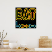 Eat Retro Neon Sign Art Print (Keuken)
