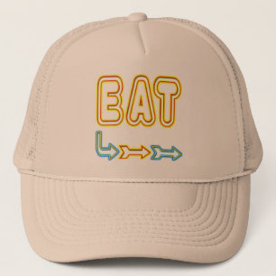 Eat Retro Neon Sign Art Trucker Pet
