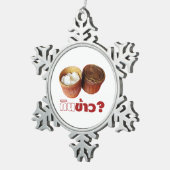 Eat Rice? [Gin Khao?] ... Thai Isan Lao Food Tin Sneeuwvlok Ornament (Rechts)