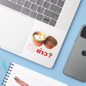 Eat Rice? [Gin Khao?] ... Thai Lao Isan Food Sticker (Laptop met iPhone)