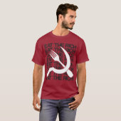 Eat Rich Hammer Sickle T-shirt (Voorkant volledig)