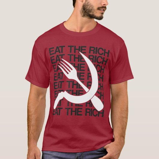 Eat Rich Hammer Sickle T-shirt (Voorkant)