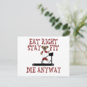 Eat right - Blijf in de pas Briefkaart (Staand voorkant)