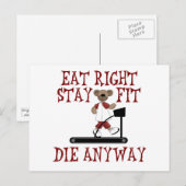 Eat right - Blijf in de pas Briefkaart (Voorkant / Achterkant)