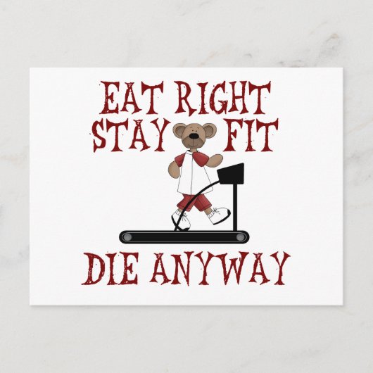 Eat right - Blijf in de pas Briefkaart (Voorkant)