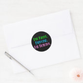 Eat right Exercise die Healthy - Funny Dark Humor Ronde Sticker (Envelop)