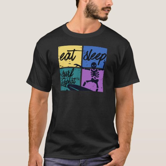 Eat seelp surf repeat t-shirt (Voorkant)