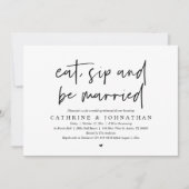 Eat, Sip en zijn huwelijksrepetitie Kaart (Voorkant)