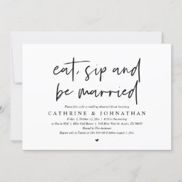 Eat, Sip en zijn huwelijksrepetitie Kaart
